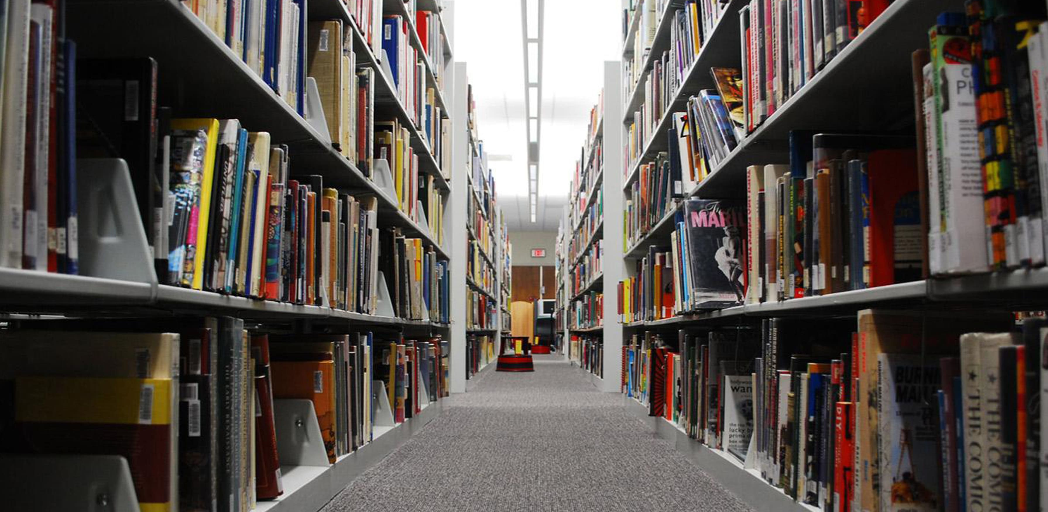 A photograph of a library on campus