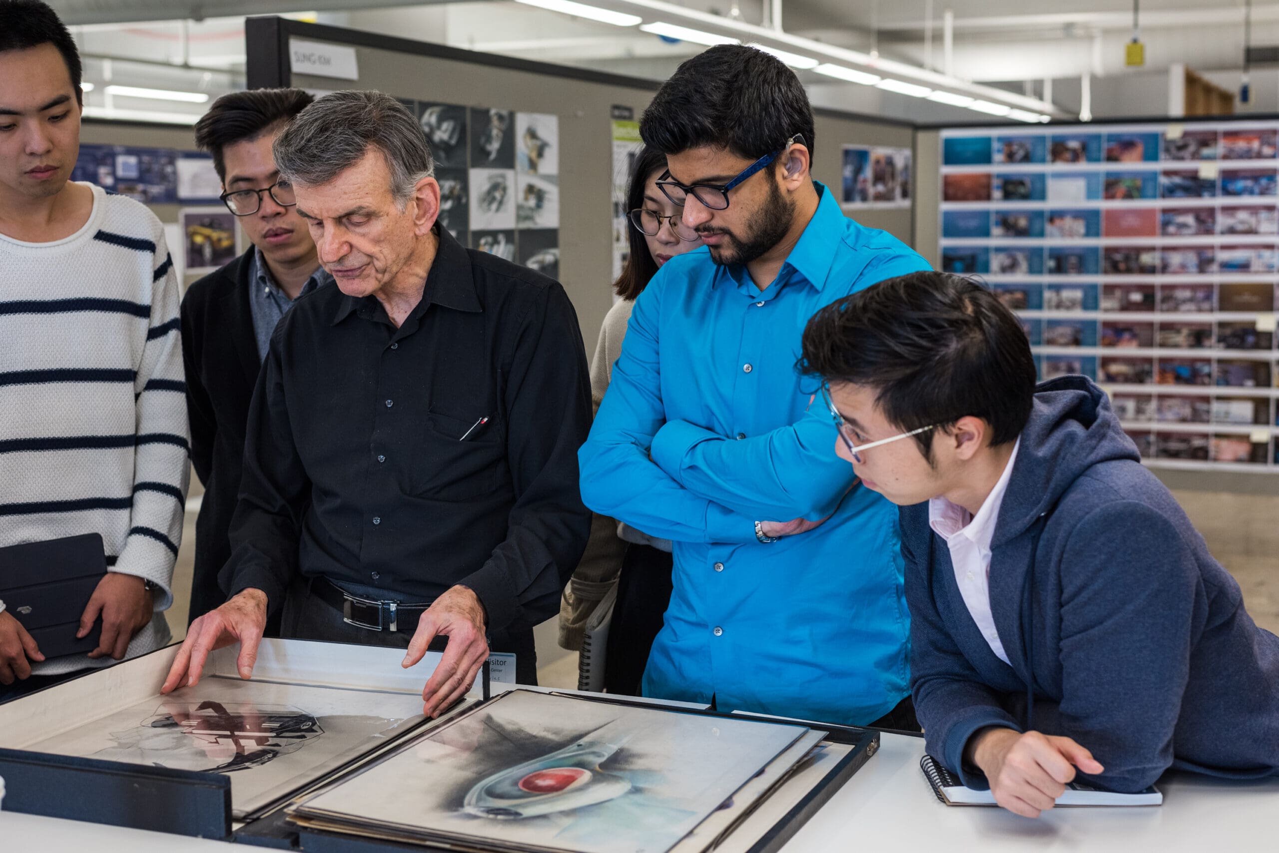 Students using the Transportation Design facilities