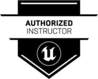 badge that says authorized instructor with a black flag and a U