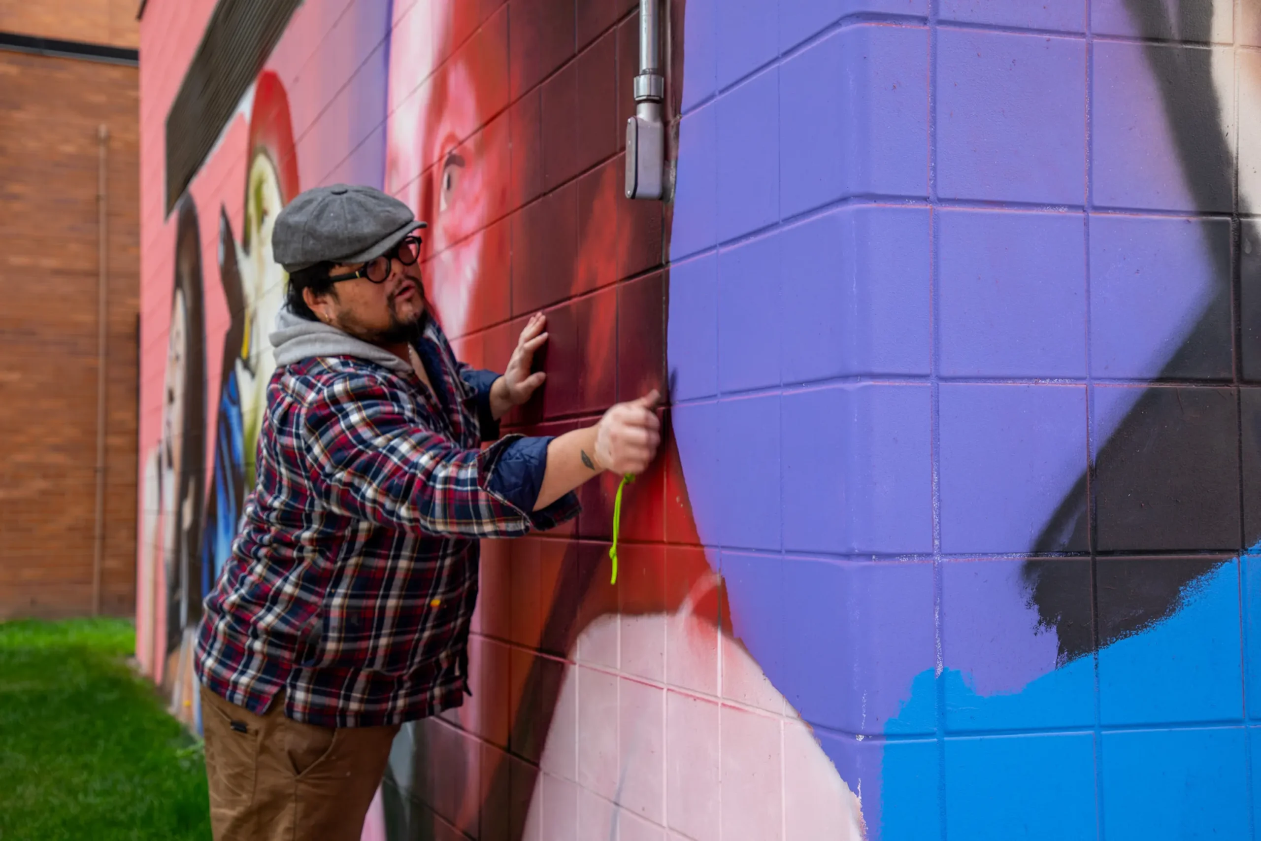 Anthony Lee mural in progress.