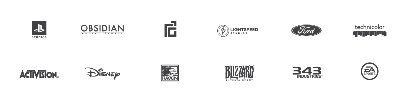 logos of companies where CCS game design alumni work