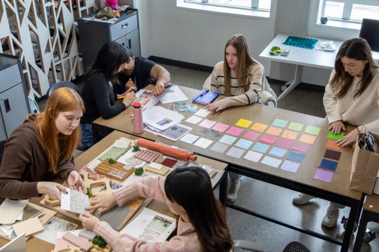 Abhishek Sen ('25, MFA CMD), Vivyan Zhang ('24, MA CMD), Chanmi Lee ('24, MA CMD), Karlee Szczesniak ('25, ID), Diana Arcila ('25, ID) and Abigail Wiinamaki ('25, ID).