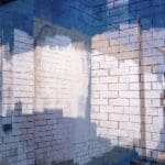 double exposure photograph of painted brick